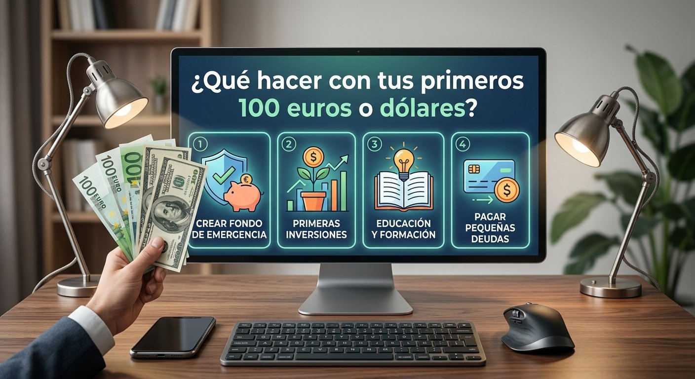 ¿Qué hacer con tus primeros 100 euros o dólares?